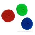 Colorful Round Plastic Mesh Cleaning Scourers